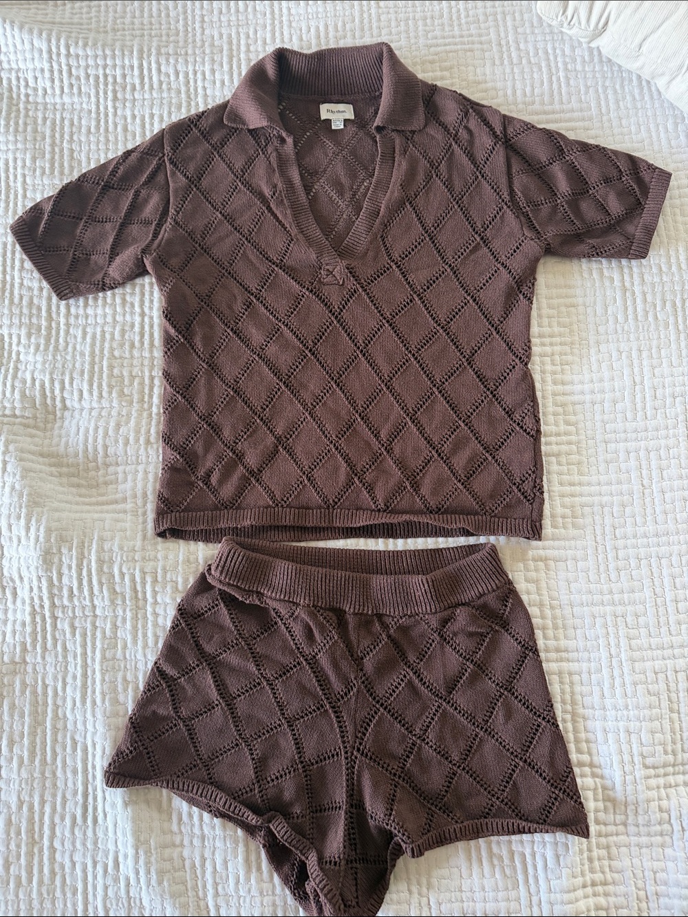 Rhythm knit short set.  Size 4 shorts.  Extra small top